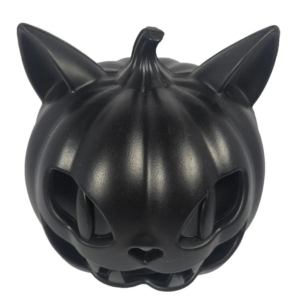 Unbranded Black Cat Pumpkin Halloween Decor 8in Black New LED Jack O Lantern